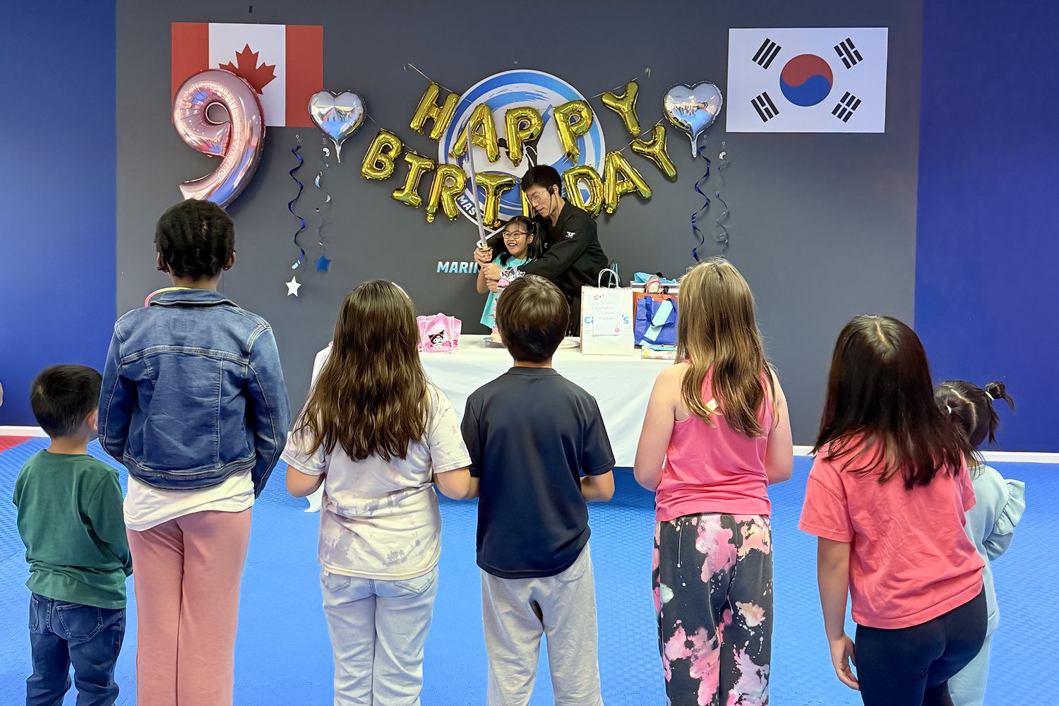 Birthday party at Marine Taekwondo