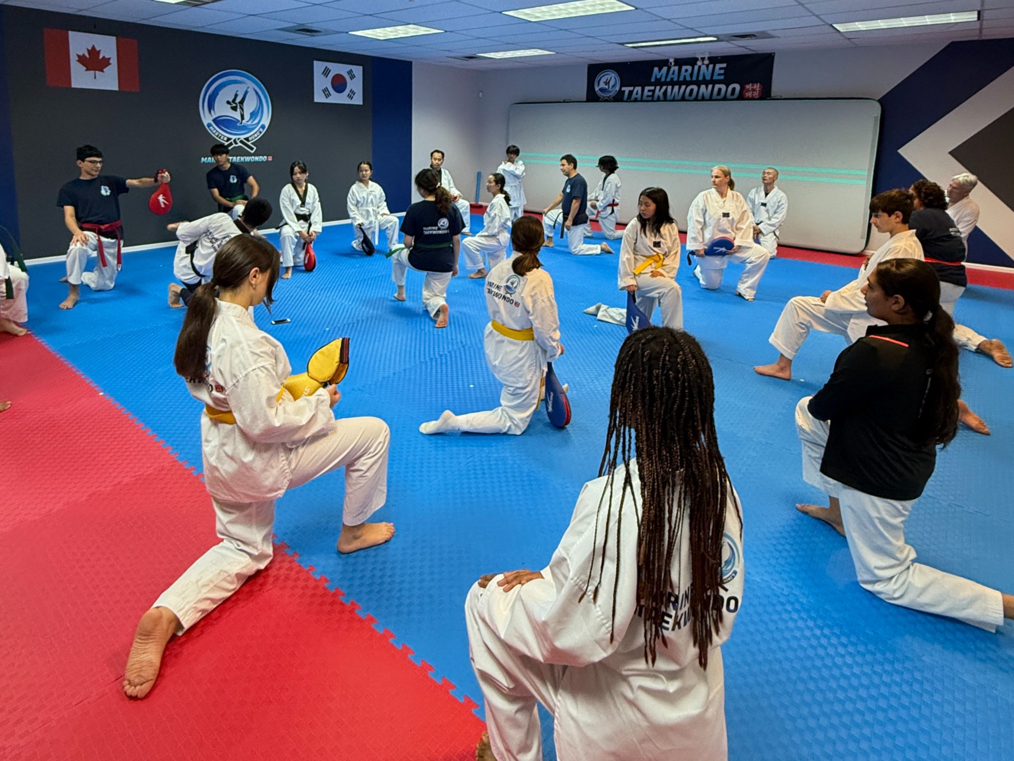 Teens and Adults class at Marine Taekwondo